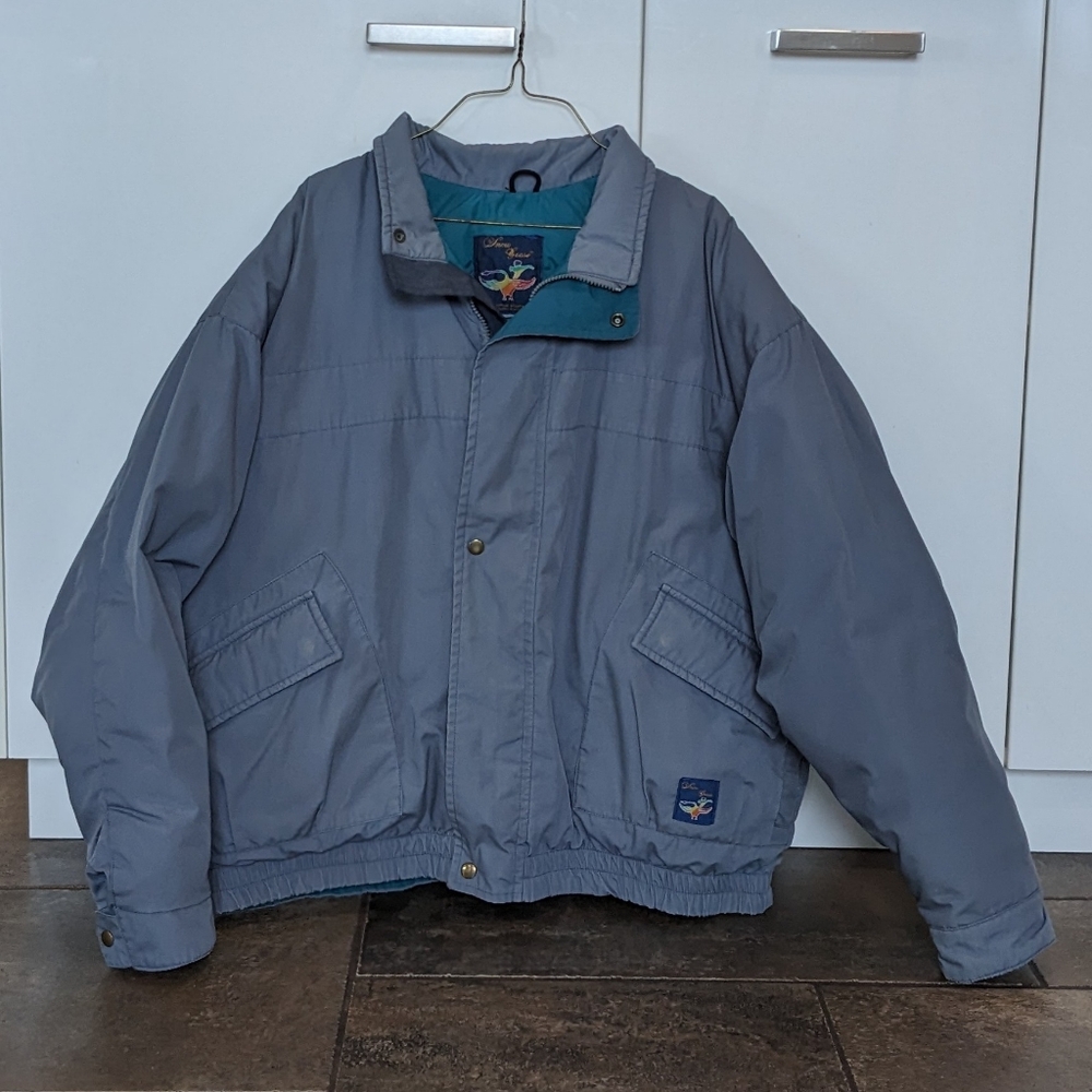 Authentic Vintage Men's Gray Snow Goose Moto Style Parka Jacket